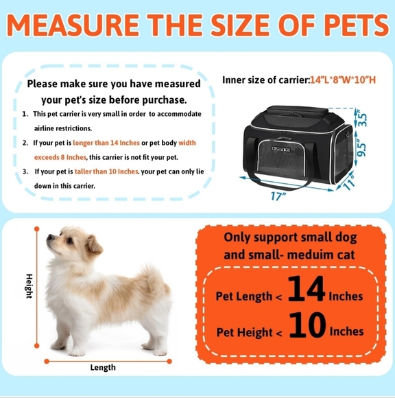 ‼️Airplane Approved Pet Carrier with Wheels‼️ - Picture 5 of 13